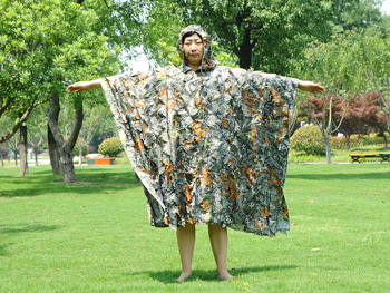 秋天沖花雨披偽裝服